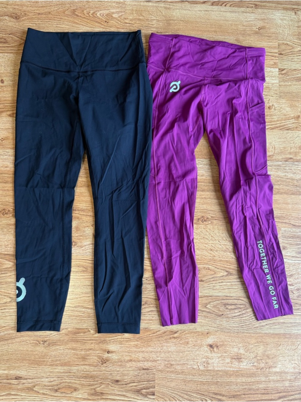 Lululemon Peloton leggings, Womens 8, black and Purple